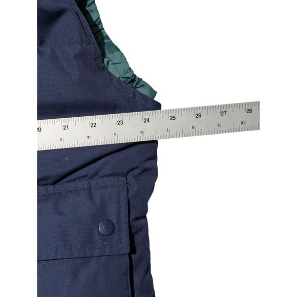 Vintage Eddie Bauer Lined Goose Down Puffer Vest Navy Blue Size Large - Picture 7 of 16